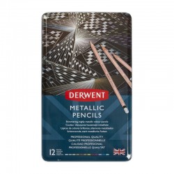 Set 12 creioane colorate Metallic Derwent