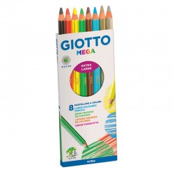 Set 8 creioane colorate Mega Giotto