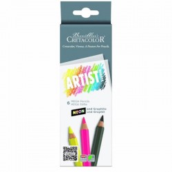 Set 6 creioane neon Artist Studio Cretacolor
