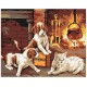 Pictura pe numere Pets by the fireplace Atelier