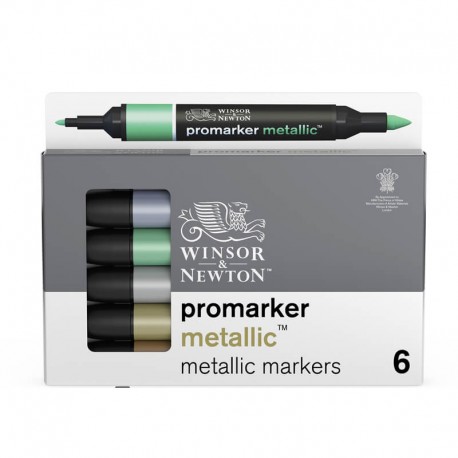 Set 6 Promarker Metallic Winsor & Newton