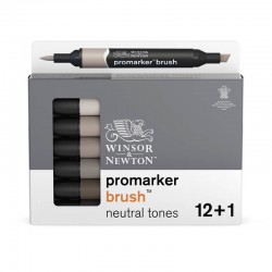 Set 12+1 Promarker Brush Neutral Tones Winsor & Newton