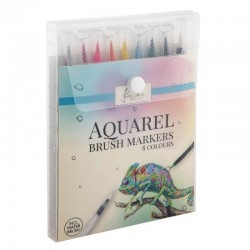 Set 8 brushmarker pensula rezervor Grafix