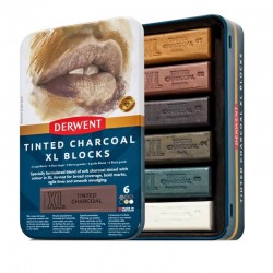 Set 6 batoane carbune XL Charcoal Derwent