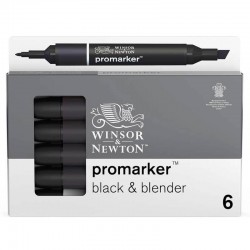 Set 6 Promarker Blacks Winsor & Newton