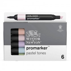 Set 6 Promarker Pastel Tones Winsor & Newton