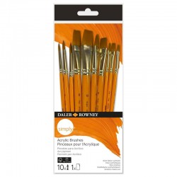 Set 10 pensule Acrylic Simply Daler Rowney