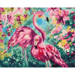Pictura pe numere Floral Flamingo Atelier