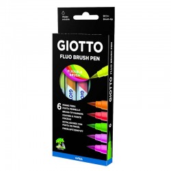 Set 6 carioci soft brush Neon Giotto
