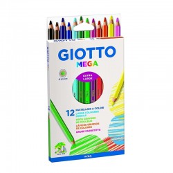 Set 12 creioane colorate Mega Giotto