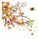 Servetel decorativ Autumn Birds
