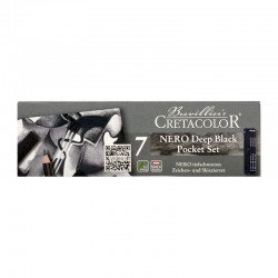 Set creioane Nero Deep Black Pocket Cretacolor