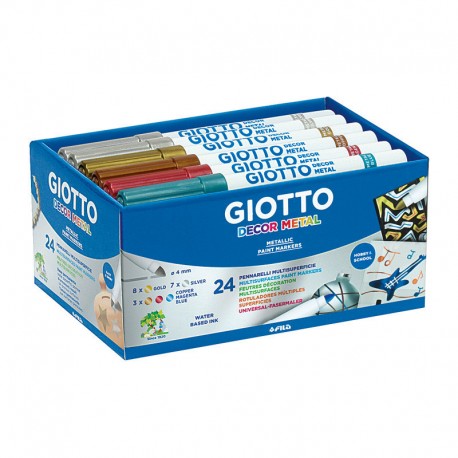 Set 24 markere Decor Metal Giotto