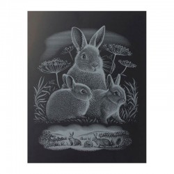 PAINT BY NUMBERS JUNIOR KIT GRAVURA "SILVER RABBITS"